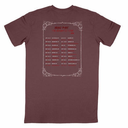 T-Shirt Romantic Tour (dark version) - dos_bordeaux